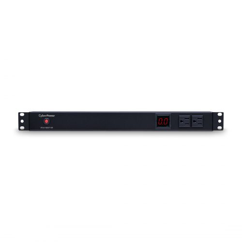Cyber Power PDU15M2F10R 100125 VAC 15A Metered PDU12 Outlets, 15 ft, NEMA 5-15P, Horizontal, 1U, Lifetime Warranty PDU15M2F10R