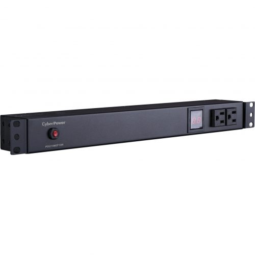 Cyber Power PDU15M2F10R 100125 VAC 15A Metered PDU12 Outlets, 15 ft, NEMA 5-15P, Horizontal, 1U, Lifetime Warranty PDU15M2F10R