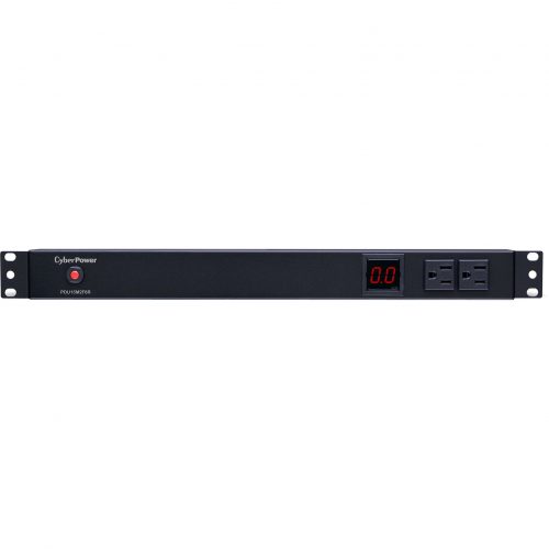 Cyber Power PDU15M2F8R Single Phase 100125 VAC 15A Metered PDU10 Outlets, 15 ft, NEMA 5-15P, Horizontal, 1U, Lifetime Warranty PDU15M2F8R