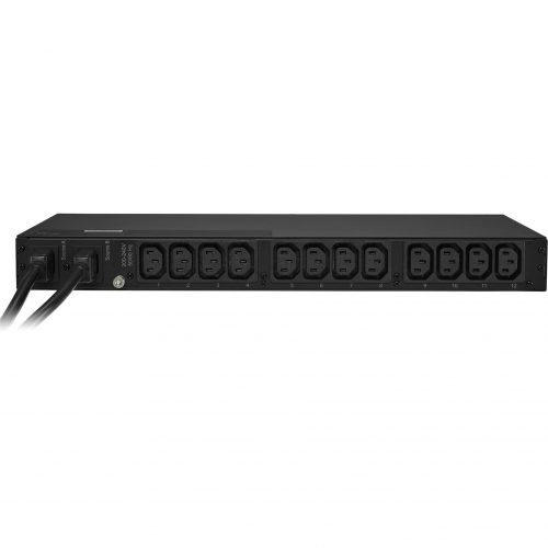 Cyber Power PDU15MHVIEC12AT 200240 VAC 15A Metered ATS PDU12 Outlets, 10 ft, 2 x IEC-320 C14, Horizontal, 1U, LCD,  Warranty PDU15MHVIEC12AT