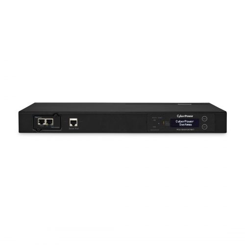 Cyber Power PDU15SW10ATNET 100120 VAC 15A Switched ATS PDU10 Outlets, 10 ft, 2 x NEMA 5-15P, Horizontal, 1U, LCD,  Warranty PDU15SW10ATNET
