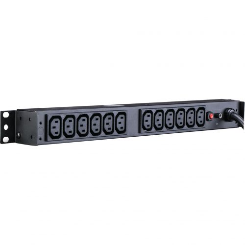 Cyber Power PDU20BHVT12R 200230 VAC 20A Basic PDU12 Outlets, 10 ft, NEMA L6-20P, Horizontal, 1U,  Warranty PDU20BHVT12R
