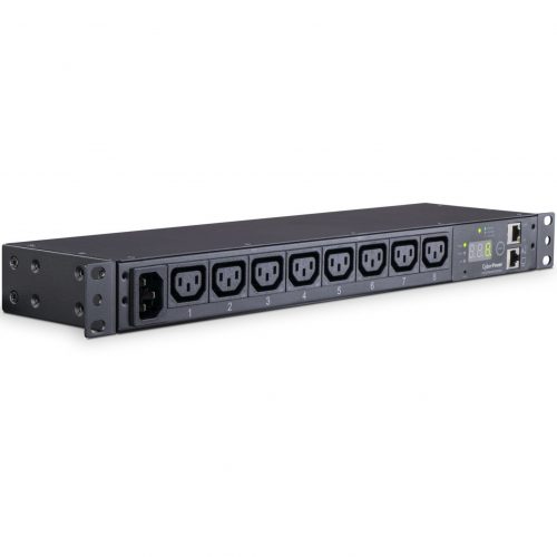 Cyber Power PDU20MHVIEC8FNET 200240 VAC 20A Monitored PDU8 Outlets, 10 ft, IEC-320 C20, Horizontal, 1U, SNMP,  Warranty PDU20MHVIEC8FNET
