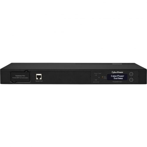 Cyber Power PDU20MT10AT 100120 VAC 20A Metered ATS PDU10 Outlets, 10 ft, 2 x NEMA L5-20P, Horizontal, 1U, LCD,  Warranty PDU20MT10AT