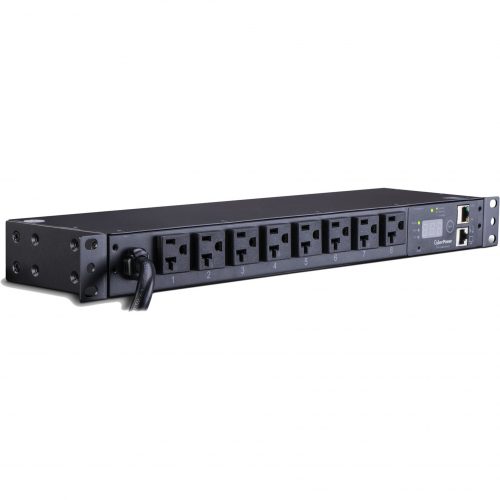 Cyber Power Monitored PDU RM 1U PDU20MT8FNET 20A 8-Outlet8 x NEMA 5-20RZero U 19″ Rack-mountable, 1U 19″ Rack-mountable PDU20MT8FNET