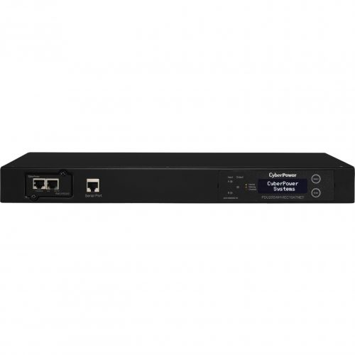 Cyber Power PDU20SWHVIEC10ATNET 200240 VAC 20A Switched ATS PDU10 Outlets, 10 ft, 2 x IEC-320 C20, Horizontal, 1U, LCD,  War… PDU20SWHVIEC10ATNET