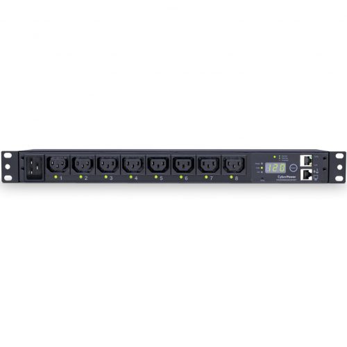 Cyber Power PDU20SWHVIEC8FNET 200240 VAC 20A Switched8 Outlets, 10 ft, IEC-320 C20, Horizontal, 1U, SNMP,  Warranty PDU20SWHVIEC8FNET