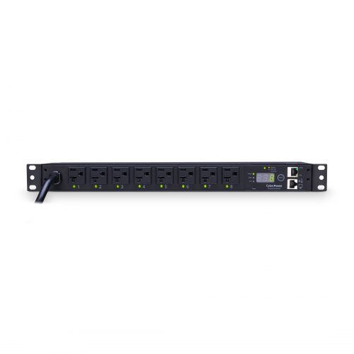Cyber Power Switched PDU RM 1U PDU20SWT8FNET 20A 8-Outlet8 x NEMA 5-20RZero U 19″ Rack-mountable, 1U 19″ Rack-mountable PDU20SWT8FNET