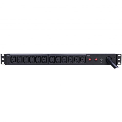 Cyber Power PDU30BHVT12R 200230 VAC 30A Basic PDU12 Outlets, 10 ft, NEMA L6-30P, Horizontal, 1U, Lifetime Warranty PDU30BHVT12R