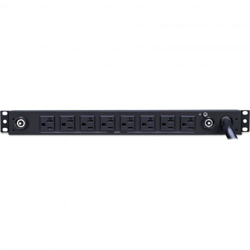 Cyber Power PDU30BT8F8R Single Phase 100125 VAC 30A Basic PDU16 Outlets, 12 ft, NEMA L5-30P, Horizontal, 1U, Lifetime Warranty PDU30BT8F8R