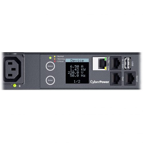 CyberPower PDU41005 Single Phase Switched PDU – 8 Outlets 10 ft