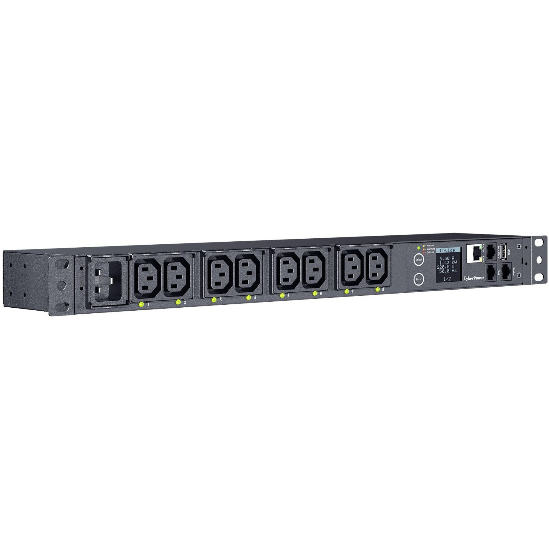 CyberPower PDU41005 Single Phase Switched PDU – 8 Outlets 10 ft