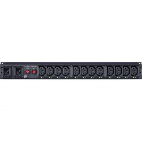 Cyber Power Switched ATS PDU PDU44004 12-Outlets PDUSwitchedIEC 60320 C1412 x IEC 60320 C13230 V ACNetwork (RJ-45)1UHorizon… PDU44004