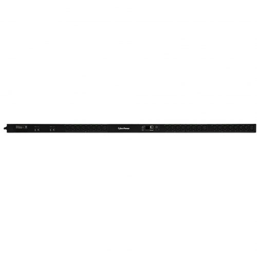 Cyber Power PDU81105 Single Phase 200240 VAC 30A Switched Metered-by-Outlet PDU24 Outlets, 10 ft, NEMA L6-30P, Vertical, 0U, LCD,  Warr… PDU81105