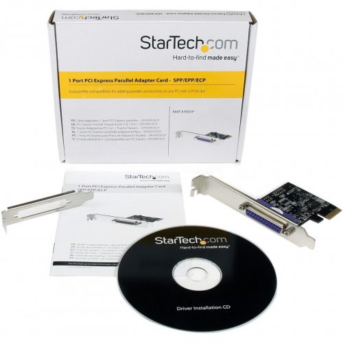 Startech .com 1-Port Parallel PCIe Card, PCI Express to Parallel DB25 LPT Adapter Card, Desktop Expansion Controller for Printer, SPP/ECPParall… PEX1P2