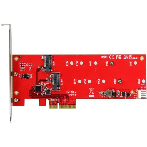 Startech .com 2x M.2 SATA SSD Controller CardPCIePCI Express M.2 SATA III ControllerNGFF Card AdapterAdd two Next Generation Form Fact… PEX2M2