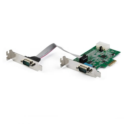 Startech .com 2-port PCI Express RS232 Serial Adapter CardPCIe Serial DB9 Controller Card 16950 UARTLow ProfileWindows and Linux2-… PEX2S953LP
