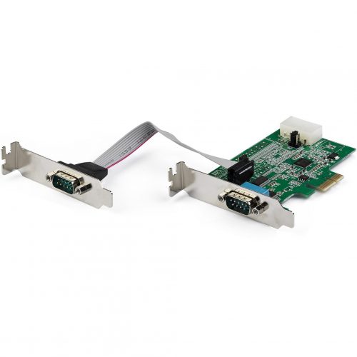 Startech .com 2-port PCI Express RS232 Serial Adapter CardPCIe Serial DB9 Controller Card 16950 UARTLow ProfileWindows and Linux2-… PEX2S953LP