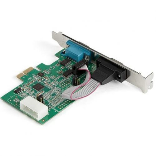 Startech .com 2-port PCI Express RS232 Serial Adapter CardPCIe to Dual Serial DB9 RS-232 Controller16950 UARTWindows and Linux2-port… PEX2S953