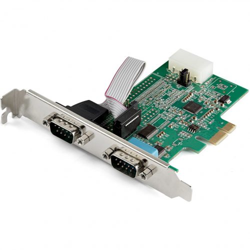 Startech .com 2-port PCI Express RS232 Serial Adapter CardPCIe to Dual Serial DB9 RS-232 Controller16950 UARTWindows and Linux2-port… PEX2S953