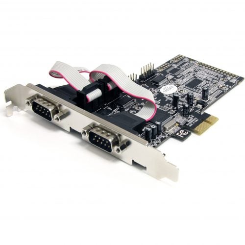 Startech .com .com 4 Port PCIe Serial Adapter Card with 16550Add 4 RS-232 serial ports to your standard or small form factor computer… PEX4S553