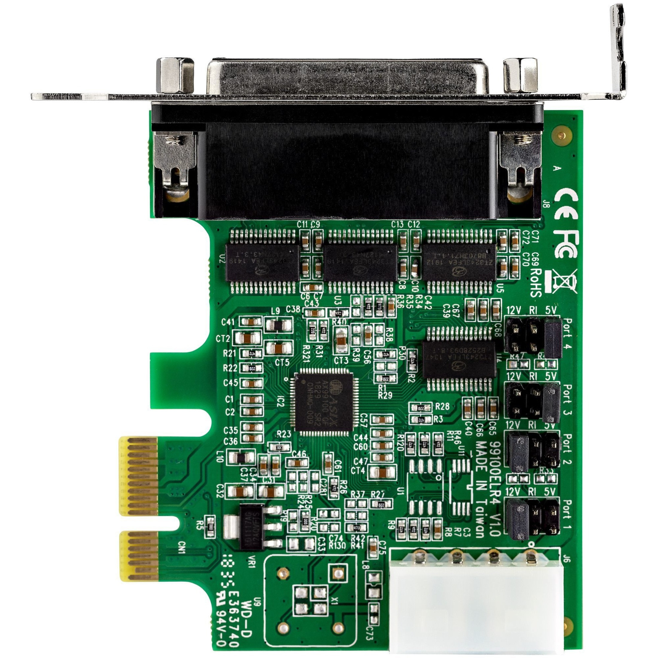 Startech .com 4-port PCI Express RS232 Serial Adapter CardPCIe Serial DB9 Controller Card 16950 UARTLow ProfileWindows/Linux4 port… PEX4S953LP