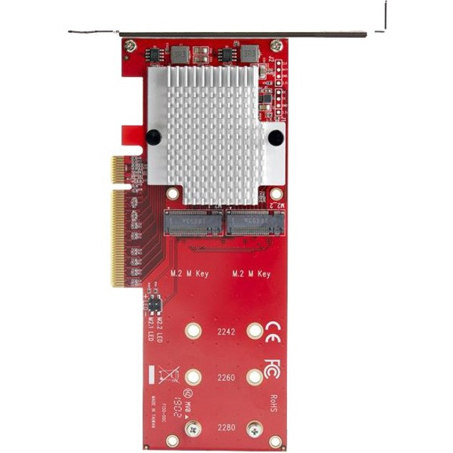 Startech .com Dual M.2 PCIe SSD Adapter Cardx8 / x16 Dual NVMe or AHCI M.2 SSD to PCI Express 3.0M.2 NGFF PCIe (m-key) CompatibleDual M… PEX8M2E2