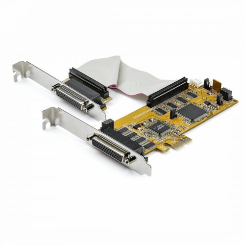 Startech .com 8-Port PCI Express RS232 Serial Adapter Card -PCIe to Serial DB9 Controller 16C1050 UARTLow Profile15kV ESDWin/Linux -… PEX8S1050LP