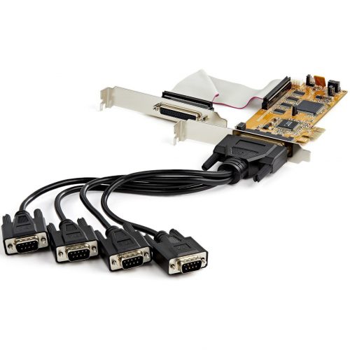 Startech .com 8-Port PCI Express RS232 Serial Adapter Card -PCIe to Serial DB9 Controller 16C1050 UARTLow Profile15kV ESDWin/Linux -… PEX8S1050LP