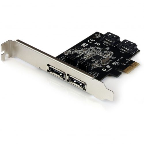 Startech .com 2 Port PCI Express SATA 6 Gbps eSATA Controller CardDual Port PCIe SATA III Card2 Int/2 ExtAdd 2 external or internal… PEXESAT322I