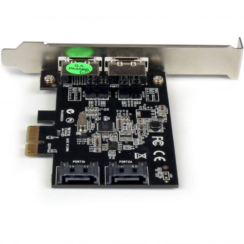 Startech .com 2 Port PCI Express SATA 6 Gbps eSATA Controller CardDual Port PCIe SATA III Card2 Int/2 ExtAdd 2 external or internal… PEXESAT322I