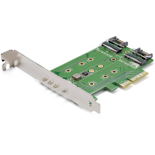 Startech .com M.2 Adapter3 Port1 x PCIe (NVMe) M.22 x SATA III M.2SSD PCIE M.2 AdapterM2 SSDPCI Express SSDMount both P… PEXM2SAT32N1