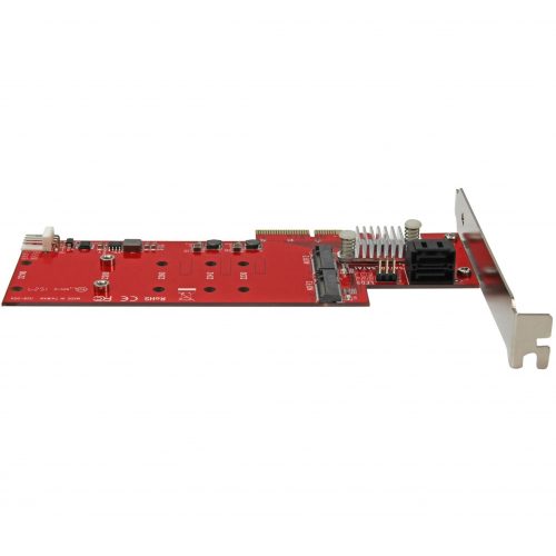 Startech .com 2x M.2 NGFF SSD RAID Controller Card plus 2x SATA III PortsPCIeTwo Slot PCI Express M.2 RAID Card plus Two SATA Ports -… PEXM2SAT3422