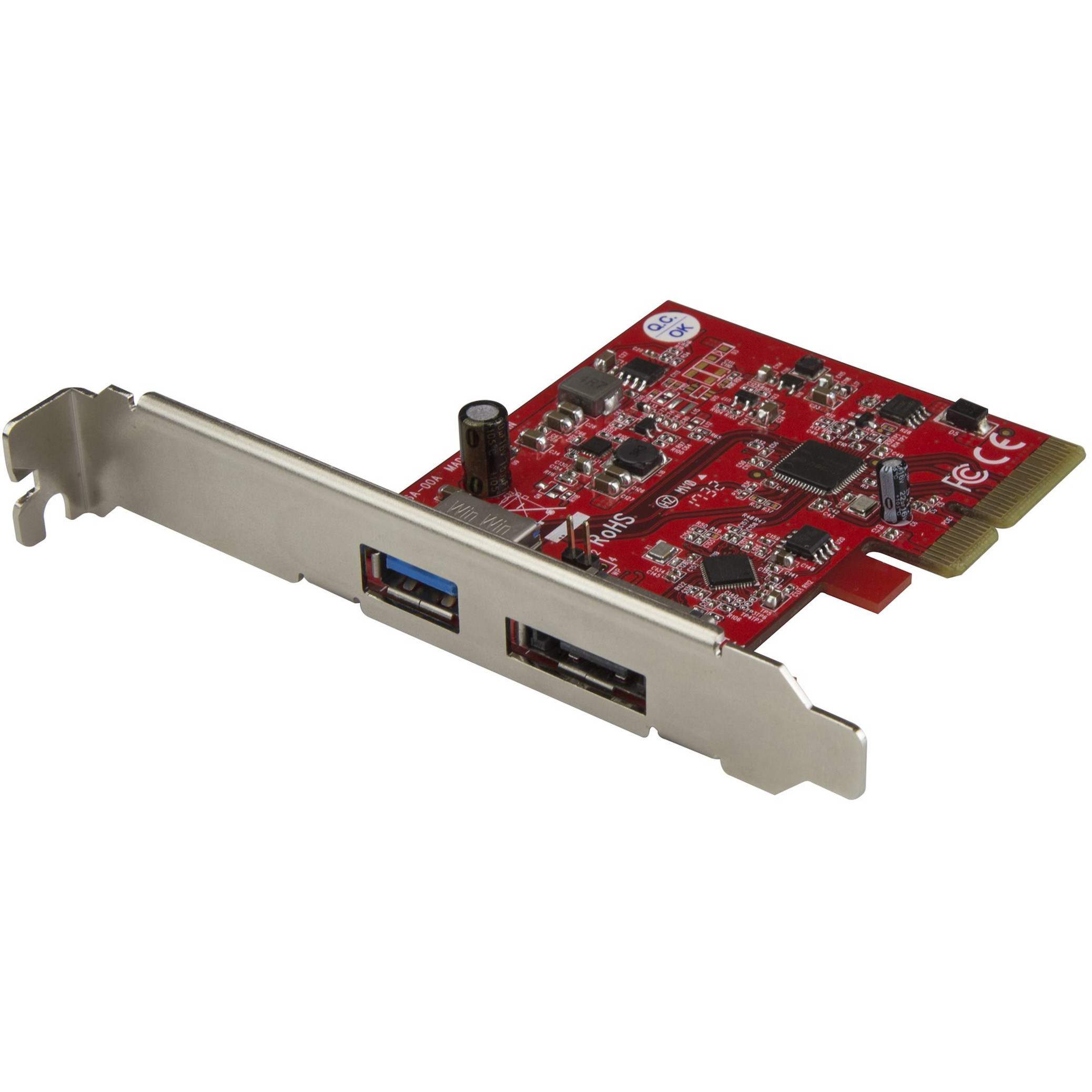 Startech .com 2 Port USB 3.1 + eSATA PCI Express Card1x USB-A + 1x eSATAUSB 3.1 PCIe Card & eSATA CardUSB 3.1 Expansion Ca... PEXUSB311A1E - Corporate Armor