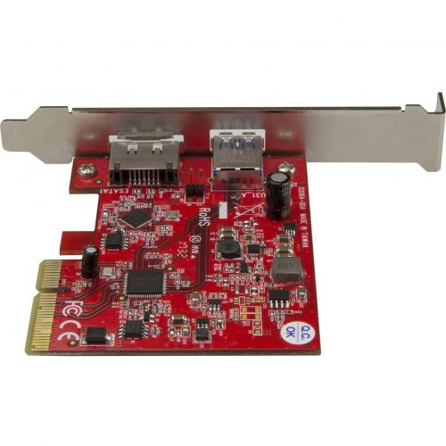 Startech .com 2 Port USB 3.1 (10Gbps) + eSATA PCI Express Card1x USB-A + 1x eSATAUSB 3.1 PCIe Card & eSATA CardUSB 3.1 Expansion Ca… PEXUSB311A1E