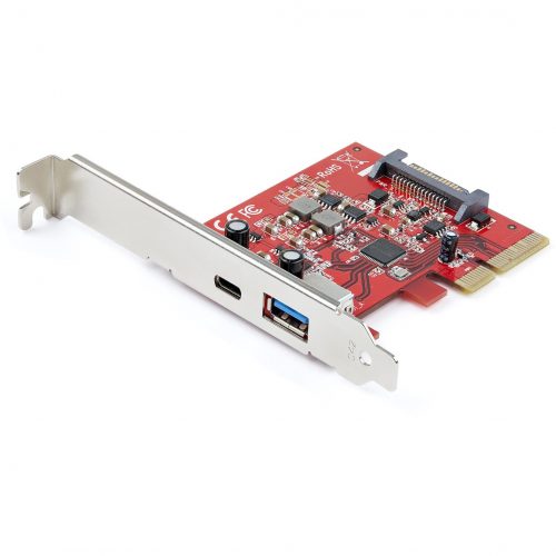 Startech .com 2-Port 10Gbps USB-A & USB-C PCIe Card AdapterUSB 3.1 Gen 2 PCI Express Expansion Add-On CardWindows, macOS, LinuxUSB-… PEXUSB311AC3