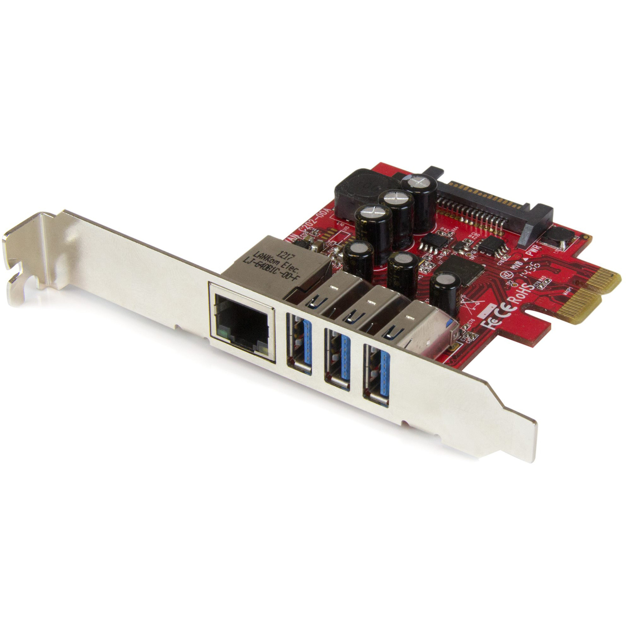 Startech .com 3 Port PCI Express USB 3.0 Card + Gigabit EthernetRunning low on expansion slots? USB 3.0 and GbE into a single PCIe c... PEXUSB3S3GE - Corporate Armor