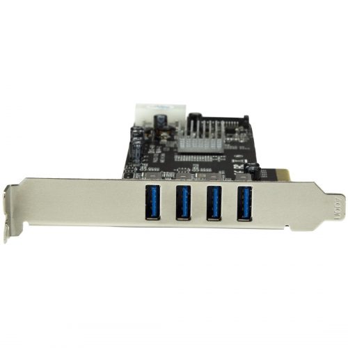 Startech .com 4 Port PCI Express (PCIe) SuperSpeed USB 3.0 Card Adapter w/ 2 Dedicated 5Gbps ChannelsUASPSATA / LP4 PowerAdd four US… PEXUSB3S42V