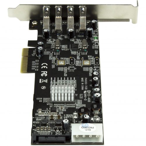 Startech .com 4 Port PCI Express (PCIe) SuperSpeed USB 3.0 Card Adapter w/ 2 Dedicated 5Gbps ChannelsUASPSATA / LP4 PowerAdd four US… PEXUSB3S42V