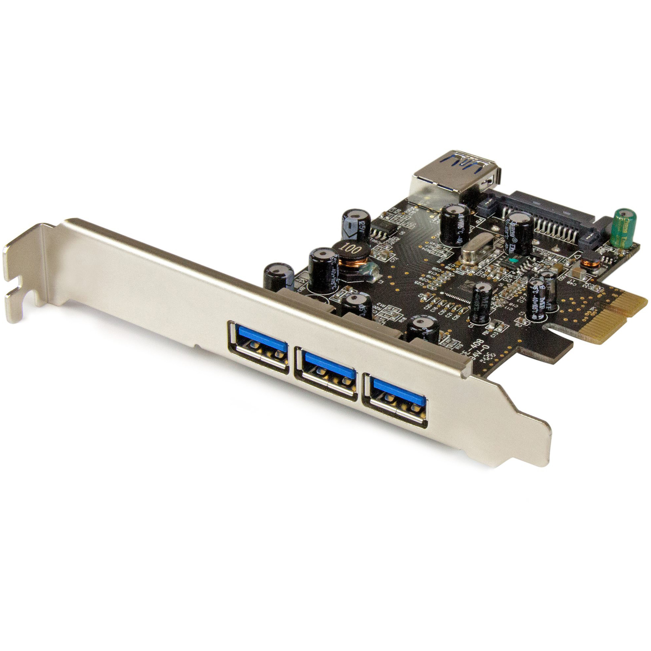 Startech .com 4 Port PCI Express USB 3.0 Card3 External and 1 InternalAdd four USB 3.0 portsthree external and one internal portto… PEXUSB3S42