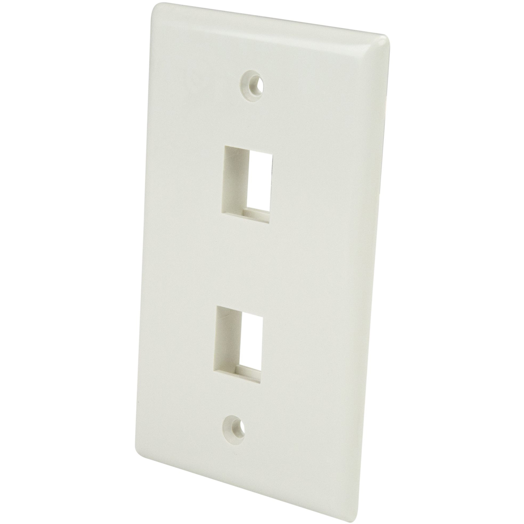 Startech .com Dual Outlet RJ45 Universal Wall Plate White2 x SocketWhite PLATE2WH