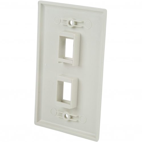 Startech .com Dual Outlet RJ45 Universal Wall Plate White2 x SocketWhite PLATE2WH