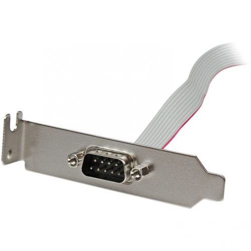 Startech .com 1 Port 16in DB9 Serial Port Bracket to 10 Pin HeaderLow Profile1 x DB-9 Male Serial1 x IDC FemaleGray PLATE9M16LP