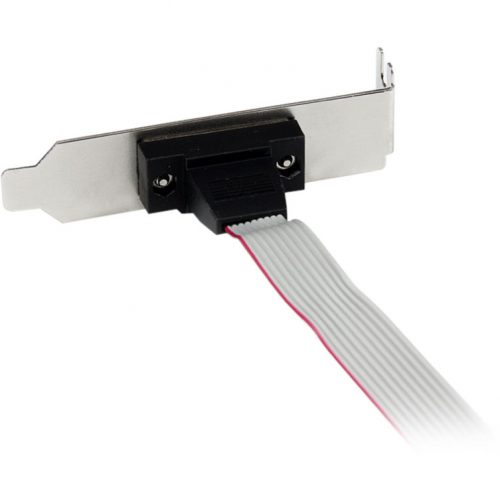 Startech .com 1 Port 16in DB9 Serial Port Bracket to 10 Pin HeaderLow Profile1 x DB-9 Male Serial1 x IDC FemaleGray PLATE9M16LP
