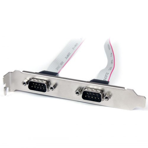 Startech .com 2 Port 16in DB9 Serial Port Bracket to 10 Pin HeaderAdd two extra serial ports to the back of your PC, from your motherboard… PLATE9M2P16