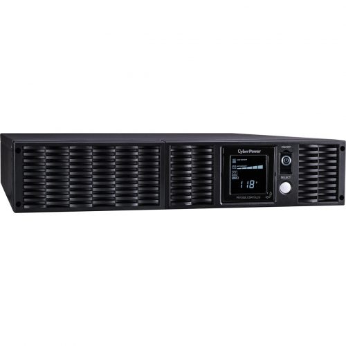 Cyber Power PR1000LCDRTXL2U Smart App Sinewave UPS Systems1000VA/900W, 120 VAC, NEMA 5-15P, 2U, Rack / Tower, Sine Wave, 8 Outlets, LC… PR1000LCDRTXL2U