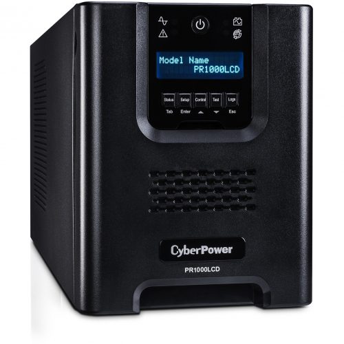 Cyber Power PR1000LCDTAA TAA Compliant UPS Systems1000VA/1000W, 120 VAC, NEMA 5-15P, Mini-Tower, Sine Wave, 8 Outlets, LCD, Panel&re… PR1000LCDTAA