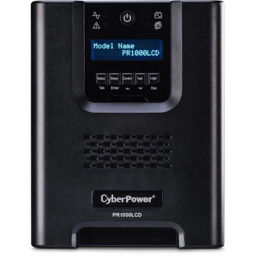 Cyber Power PR1000LCD Smart App Sinewave UPS Systems1000VA/1000W, 120 VAC, NEMA 5-15P, Mini-Tower, Sine Wave, 8 Outlets, LCD, Panel&reg… PR1000LCD