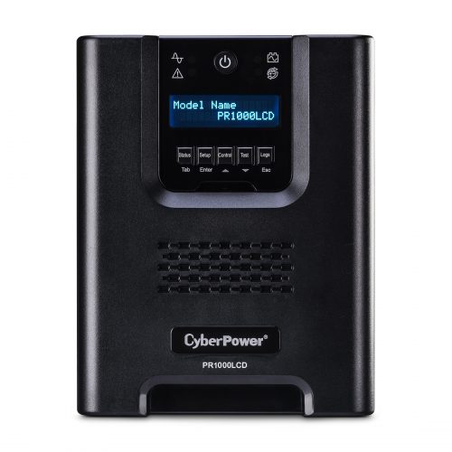 Cyber Power PR1000LCD Smart App Sinewave UPS Systems1000VA/1000W, 120 VAC, NEMA 5-15P, Mini-Tower, Sine Wave, 8 Outlets, LCD, Panel&reg… PR1000LCD