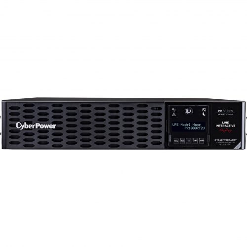 Cyber Power PR1000RT2U New Smart App Sinewave UPS Systems1000VA/1000W, 120 VAC, NEMA 5-15P, 2U, Rack / Tower, Sine Wave, 8 Outlets, LCD, Po… PR1000RT2U